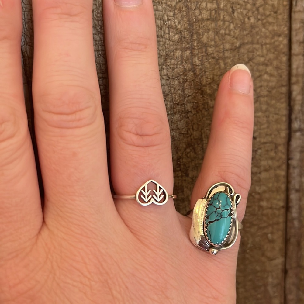 Navajo Artist CT Vintage Turquoise Sterling Silver Ring - Picture 10 of 14